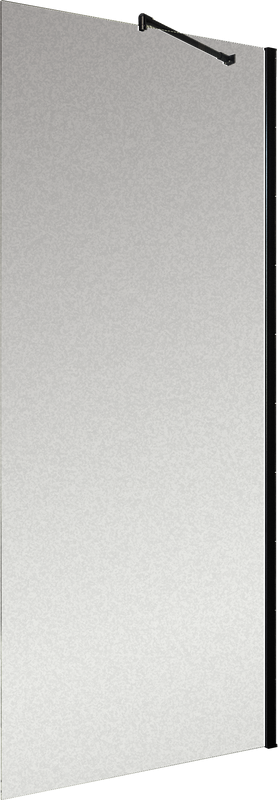 Душевая перегородка Maybahglass MGD-680-6ш 109 см, профиль черный, стекло сатин
