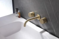 Смеситель для раковины Abber Wasser Kreis AF81122G С ВНУТРЕННЕЙ ЧАСТЬЮ, матовое золото Смеситель для раковины Abber Wasser Kreis AF81122G С ВНУТРЕННЕЙ ЧАСТЬЮ, матовое золото