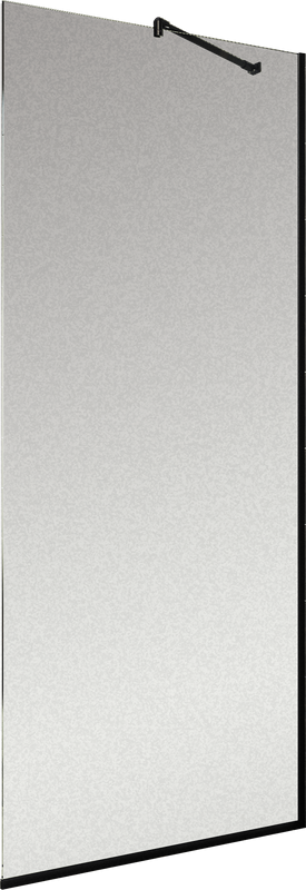 Душевая перегородка Maybahglass MGD-706-6у 69 см, профиль черный, стекло сатин
