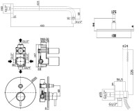 Душевой комплект Paffoni Light KITLIG015NOKING С ВНУТРЕННЕЙ ЧАСТЬЮ, черный матовый