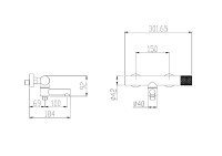 Смеситель для ванны с душем Olive'S Mansa 36201MNB черный