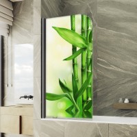 Шторка на ванну Maybahglass MGV-929-ФП018-6 70 см, профиль черный