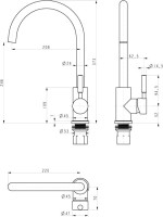 Комплект Мойка Paulmark Gerberg PM254444-BS брашированная нержавеющая сталь + Смеситель Holstein Ho212063-NI никель