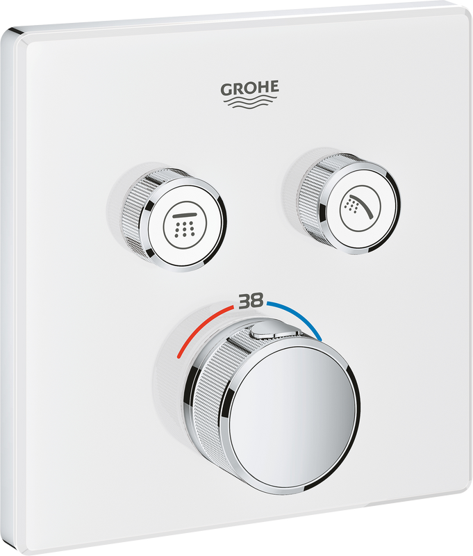 Термостатический смеситель встраиваемый Grohe Grohtherm SmartControl 29156LS0 С ВНУТРЕННЕЙ ЧАСТЬЮ, белая луна