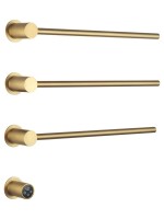 Полотенцесушитель электрический Wonzon & Woghand Hamburg WW-AL313-BG 50x45 см, скрытое подключение слева, брашированное золото, лесенка