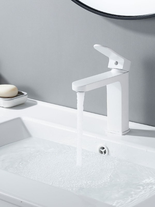 Смеситель для раковины Shevanik S4501C, белый