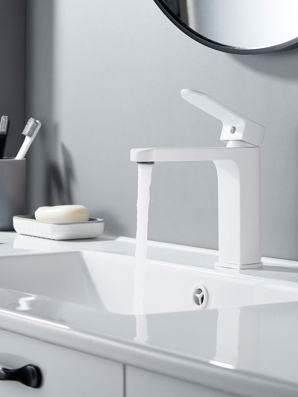 Смеситель для раковины Shevanik S4501C, белый