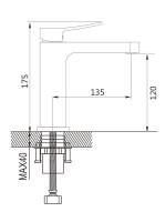 Смеситель для раковины Shevanik S4501C, белый Смеситель для раковины Shevanik S4501C, белый