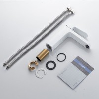 Смеситель для раковины Shevanik S4501C, белый Смеситель для раковины Shevanik S4501C, белый