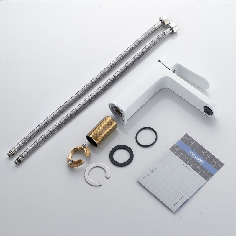 Смеситель для раковины Shevanik S4501C, белый