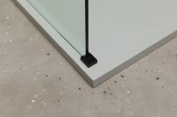 Душевая перегородка Allen Brau Infinity 1 3.21033.BBA 160 см, профиль черный браш, стекло прозрачное