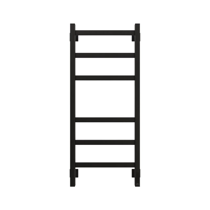 Полотенцесушитель электрический Grota Nosto 430х1000 RAL9005 EL 100x45 см, подключение справа, слева, скрытое подключение справа, матовый черный, лесенка, из стали