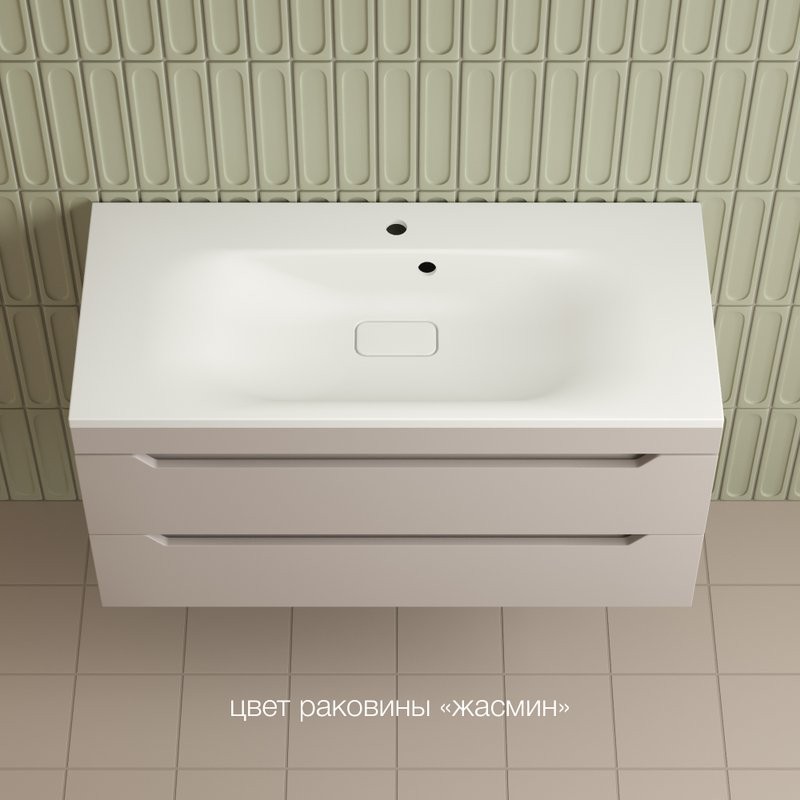 Тумба под раковину без столешницы Style Line Остин 100 подвесная, крем эмаль plus