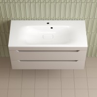 Тумба под раковину без столешницы Style Line Остин 100 подвесная, крем эмаль plus