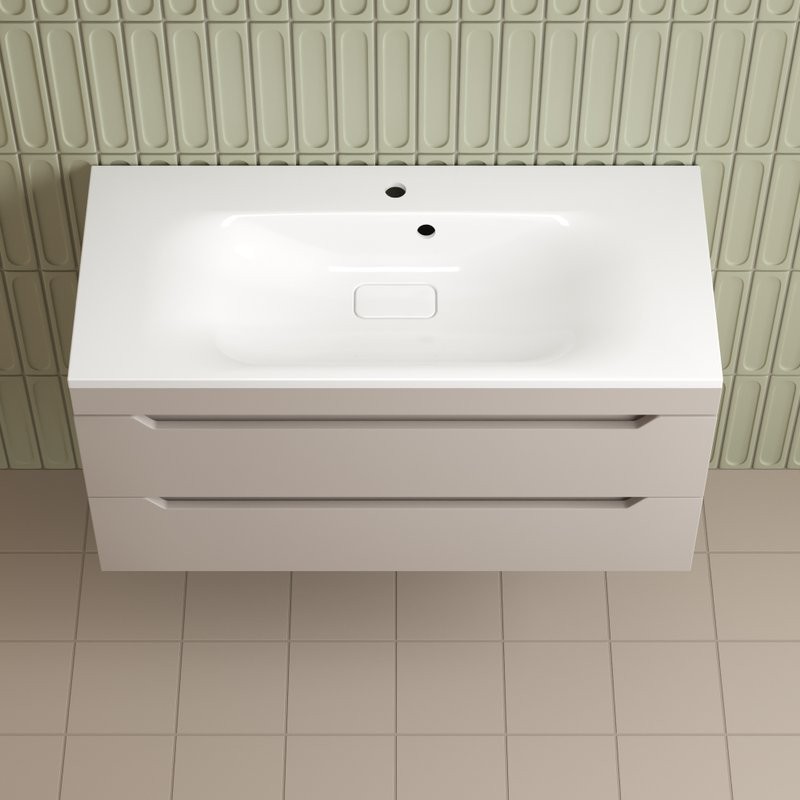 Тумба под раковину без столешницы Style Line Остин 100 подвесная, крем эмаль plus