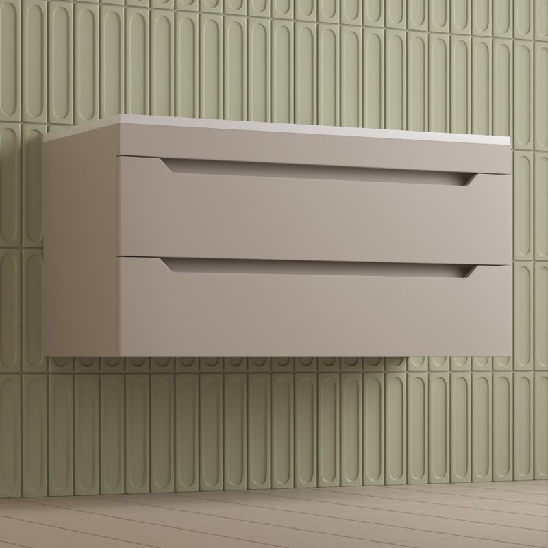 Тумба под раковину без столешницы Style Line Остин 100 подвесная, крем эмаль plus