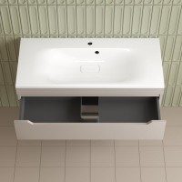 Тумба под раковину без столешницы Style Line Остин 100 подвесная, крем эмаль plus