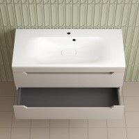 Тумба под раковину без столешницы Style Line Остин 100 подвесная, крем эмаль plus