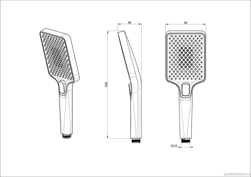 Душевая лейка Wonzon & Woghand WW-88SC08-BN брашированный никель