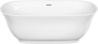Акриловая ванна Sancos Viva FB08 170x80 см, отдельностоящая, белая, овальная, с каркасом, со сливом-переливом
