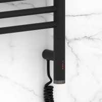 Полотенцесушитель электрический Сунержа Богема 3.1 15-6005-1230 130x35 см, подключение справа, темный титан муар, лесенка