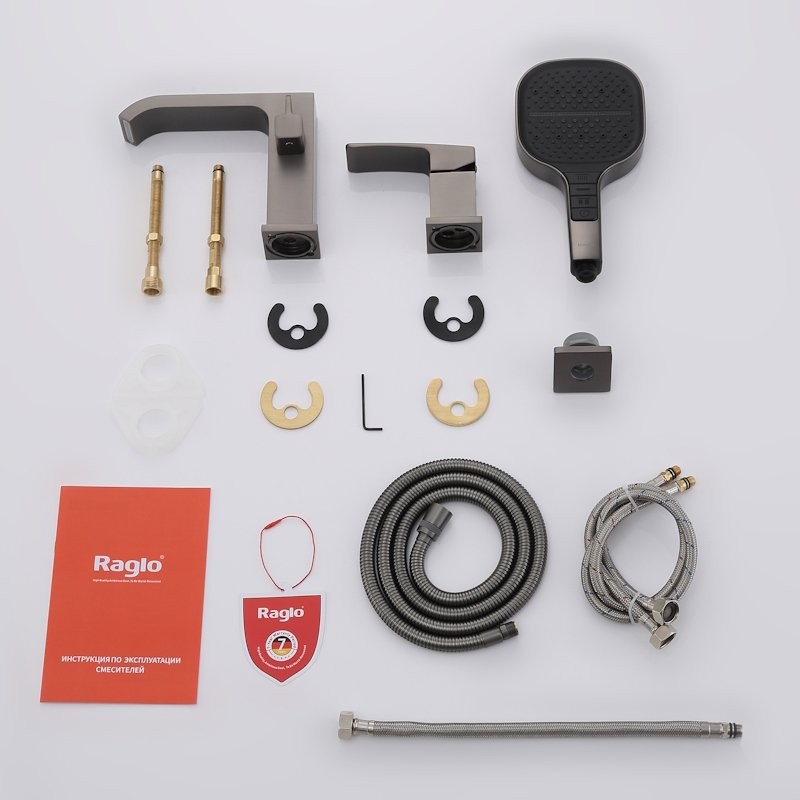 Смеситель на борт ванны Raglo R02.31.09, графит