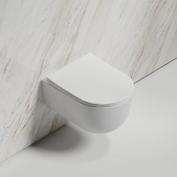 Комплект Унитаз подвесной Ceramicanova Modena Rimless CN6063 белый + Инсталляция STWORKI + Кнопка 230823 хром матовый