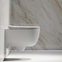 Комплект Унитаз подвесной Ceramicanova Modena Rimless CN6063 белый + Инсталляция STWORKI + Кнопка 230823 хром матовый