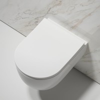 Комплект Унитаз подвесной Ceramicanova Modena Rimless CN6063 белый + Инсталляция STWORKI + Кнопка 230823 хром матовый