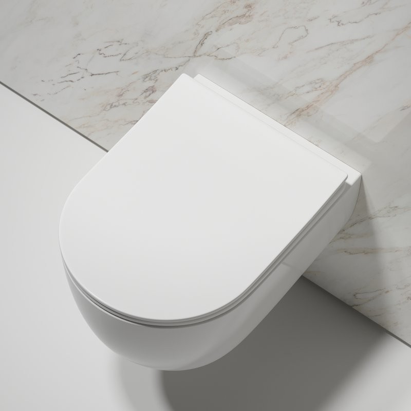 Комплект Унитаз подвесной Ceramicanova Modena Rimless CN6063 белый + Инсталляция STWORKI + Кнопка 230823 хром матовый