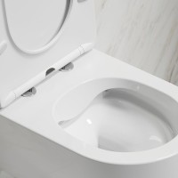 Комплект Унитаз подвесной Ceramicanova Modena Rimless CN6063 белый + Инсталляция STWORKI + Кнопка 230823 хром матовый