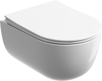 Комплект Унитаз подвесной Ceramicanova Modena Rimless CN6063 белый + Инсталляция STWORKI + Кнопка 230823 хром матовый