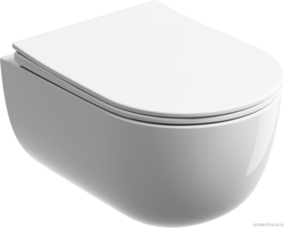 Комплект Унитаз подвесной Ceramicanova Modena Rimless CN6063 белый + Инсталляция STWORKI + Кнопка 230823 хром матовый