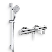 Душевой комплект Смеситель Hansgrohe Finoris 76420000 хром + Гарнитур Vernis Blend 26279000 EcoSmart, хром