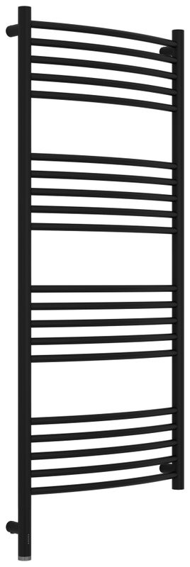 Полотенцесушитель электрический Сунержа Богема 3.1 31-6002-1250 130x55 см, подключение слева, матовый черный, лесенка