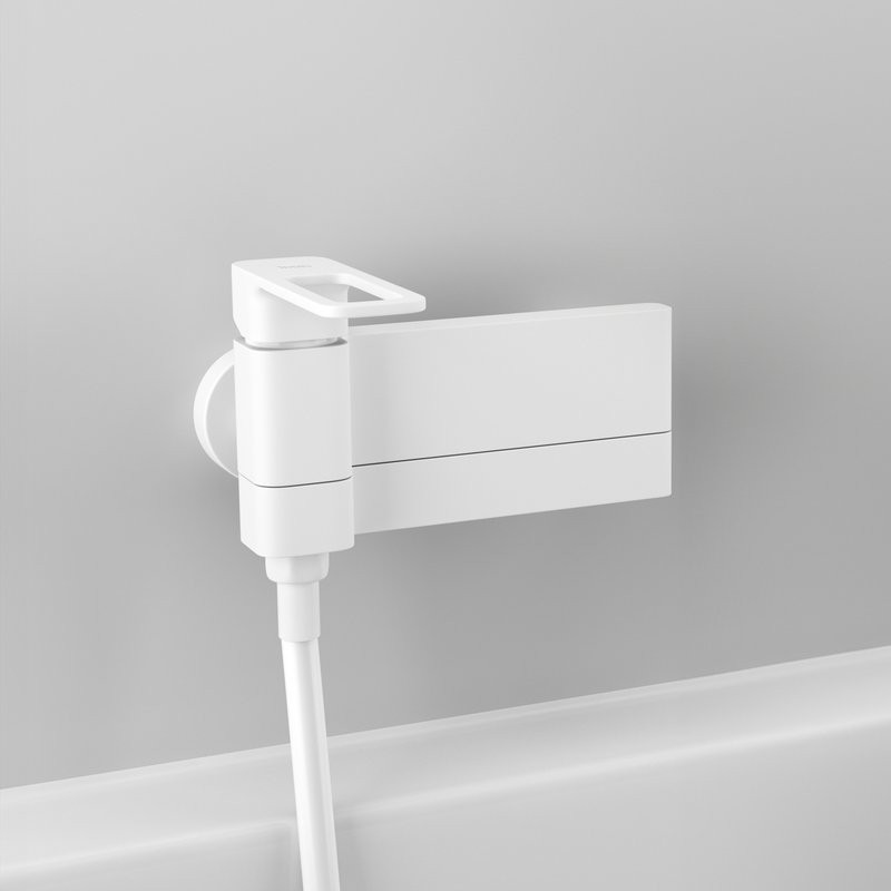 Смеситель для ванны с душем IDDIS Slide SLIWT00i02WA матовый белый