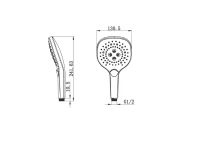 Душевая лейка Wonzon & Woghand WW-981358-CR хром Душевая лейка Wonzon & Woghand WW-981358-CR хром