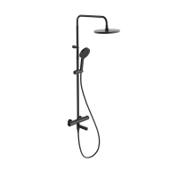 Душевая стойка KERAMA MARAZZI Fonte FO.302.KM.BLK.M матовая черная