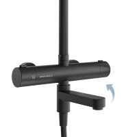 Душевая стойка KERAMA MARAZZI Fonte FO.302.KM.BLK.M матовая черная