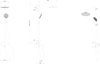 Душевая стойка KERAMA MARAZZI Fonte FO.302.KM.BLK.M матовая черная