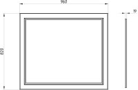 Зеркало ASB-Woodline Каталина 100 grey