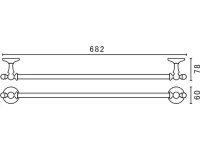Полотенцедержатель Art&Max Antic AM-E-2624Q Полотенцедержатель Art&Max Antic AM-E-2624Q