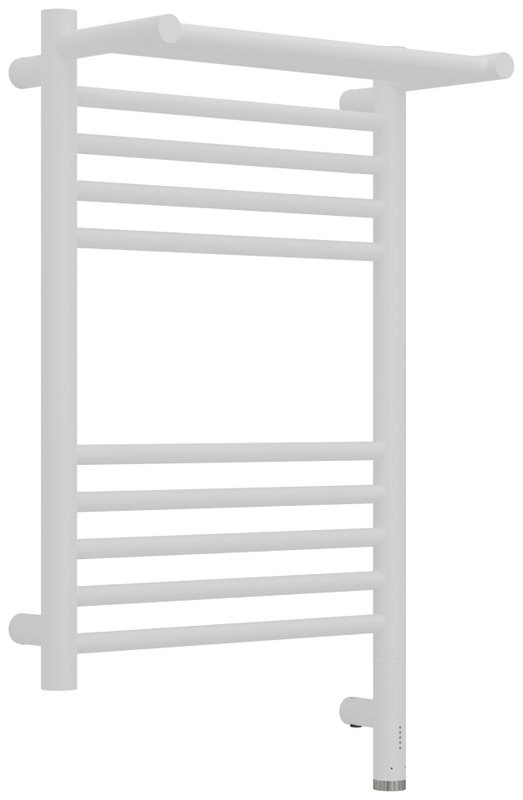 Полотенцесушитель электрический Сунержа Богема 3.1 30-6007-6040 70x45 см, подключение справа, матовый белый, лесенка, с полкой