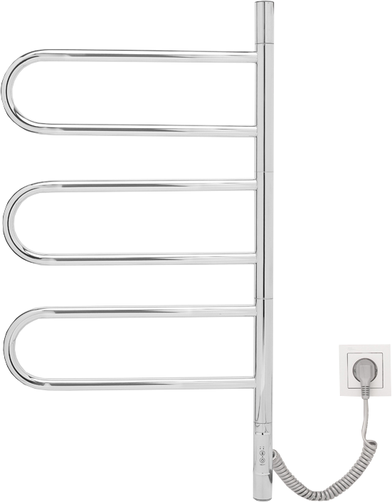 Полотенцесушитель электрический Vincea VTD-1R2CE 44x80 хром