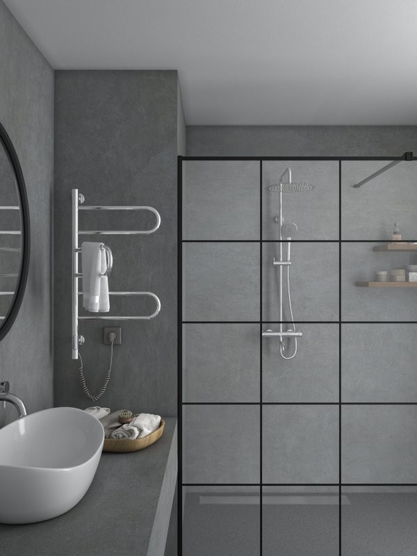 Полотенцесушитель электрический Vincea VTD-1R2CE 44x80 хром