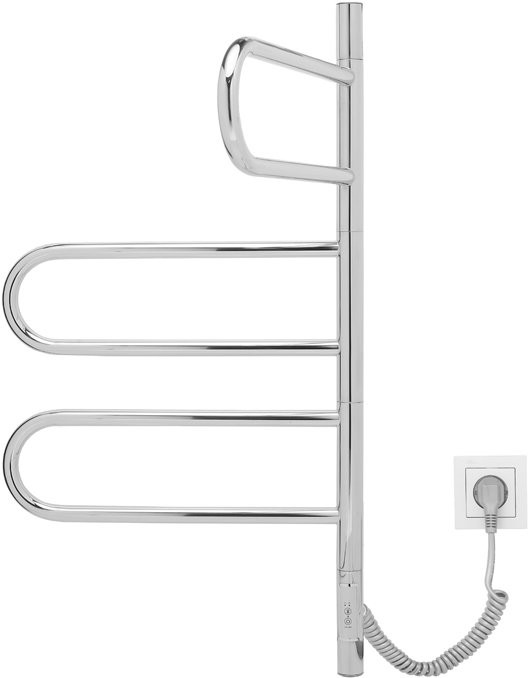Полотенцесушитель электрический Vincea VTD-1R2CE 44x80 хром