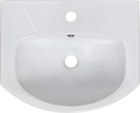 Тумба с раковиной Mixline Этьен 50 глянцевая белая, раковина Элеганс 50