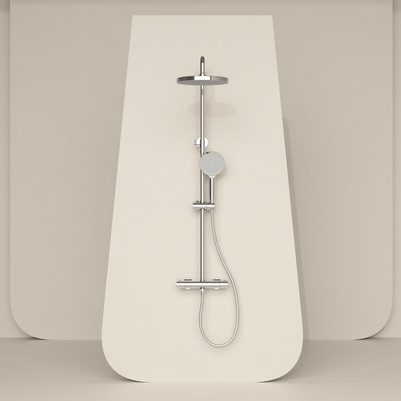 Душевая стойка Sancos Teo SC11001CH с термостатом, хром