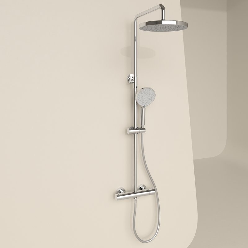 Душевая стойка Sancos Teo SC11001CH с термостатом, хром
