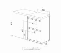 Тумба с раковиной Mixline Созвездие 120 R под стиральную машину, глянцевая белая